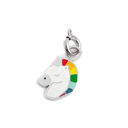 Charm Marlù realizzato in acciaio a unicorno multicolor MISURA UNICA