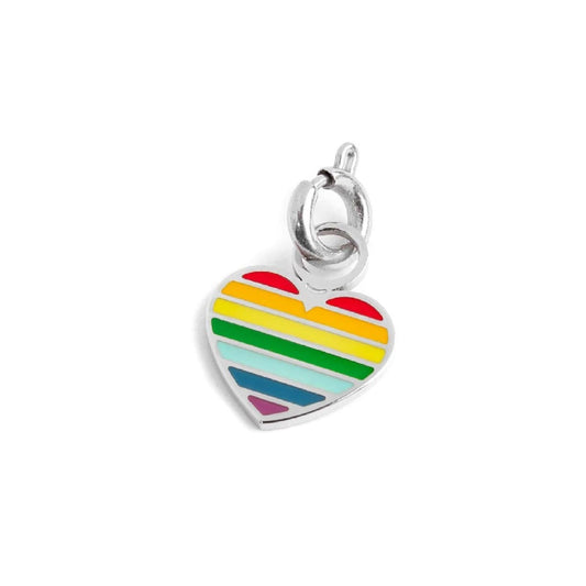 Charm Marlù realizzato in acciaio a cuore multicolor MISURA UNICA