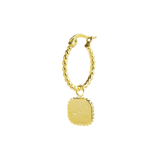 Mono orecchino cerchio Marlù acciaio dorato a cuoricino MISURA UNICA