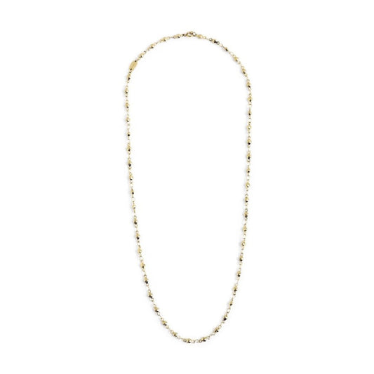 Collana Marlù in acciaio rodiato dorato con sferette MISURA UNICA