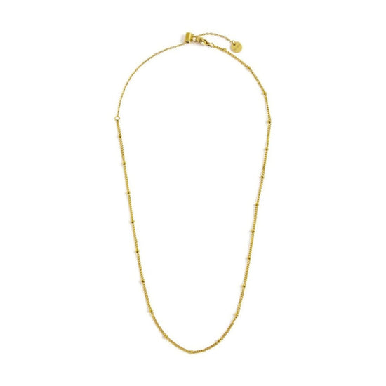 Collana Marlù acciaio rodiato rodiato catena con sferette MISURA UNICA