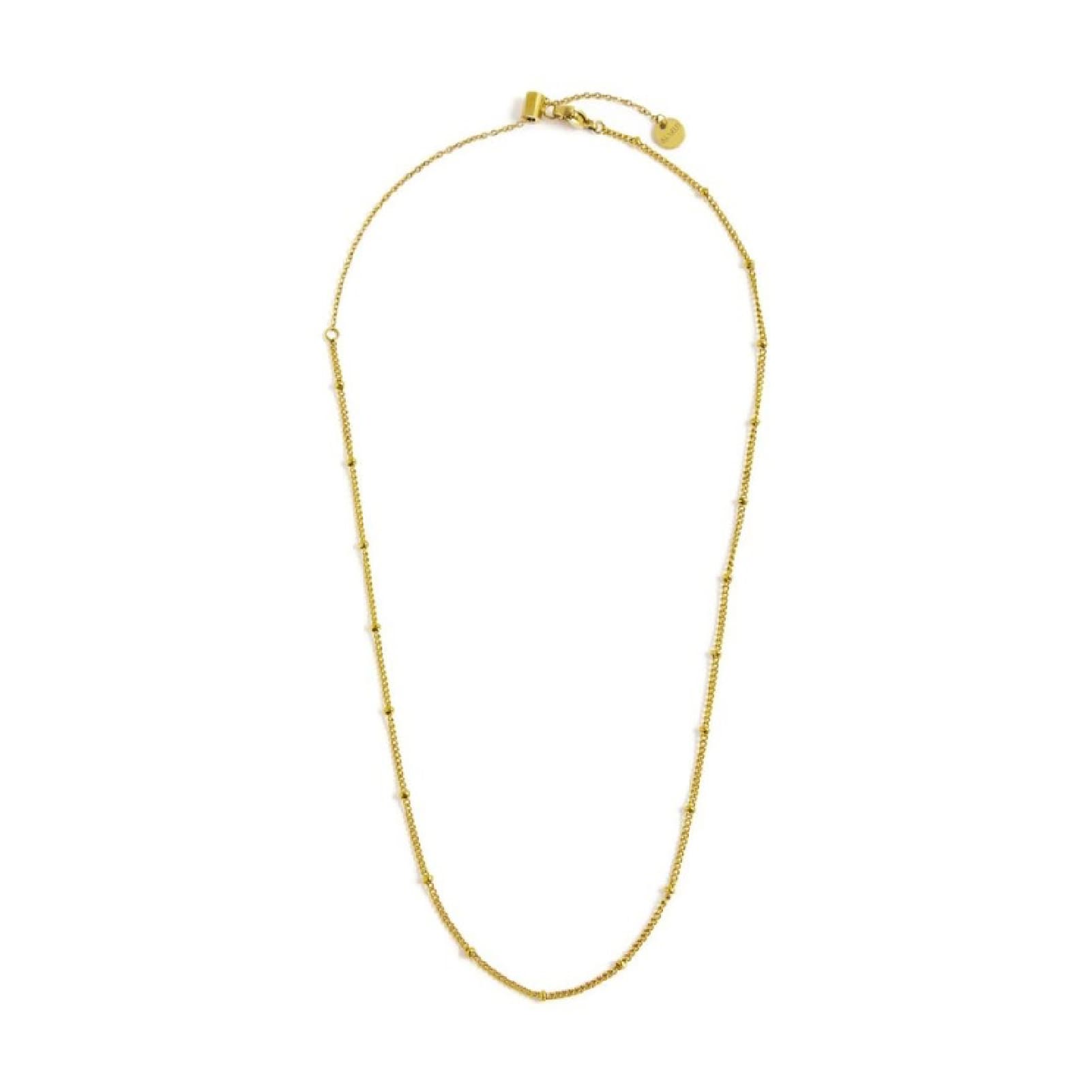 Collana Marlù acciaio rodiato rodiato catena con sferette MISURA UNICA