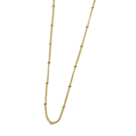 Collana Marlù acciaio rodiato rodiato catena con sferette MISURA UNICA