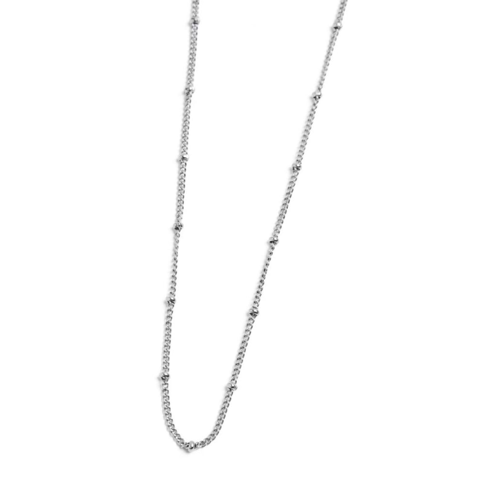 Collana Marlù acciaio rodiato dorato catena con sferette MISURA UNICA