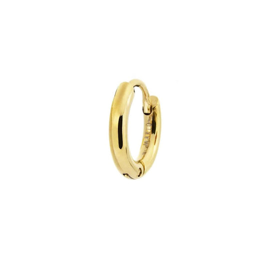 Mono orecchino Marlù in acciaio oro a cerchio 11 mm MISURA UNICA