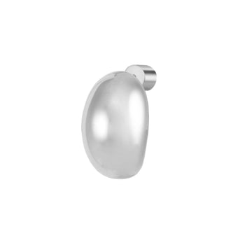 Orecchino lobo donna Marlù acciaio rodiato a forma ovale MISURA UNICA