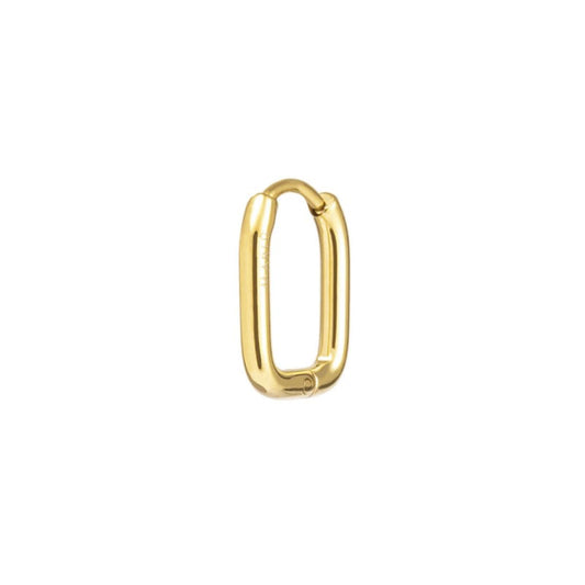 Mono orecchino a cerchio Marlù in acciaio dorato 14x11mm MISURA UNICA