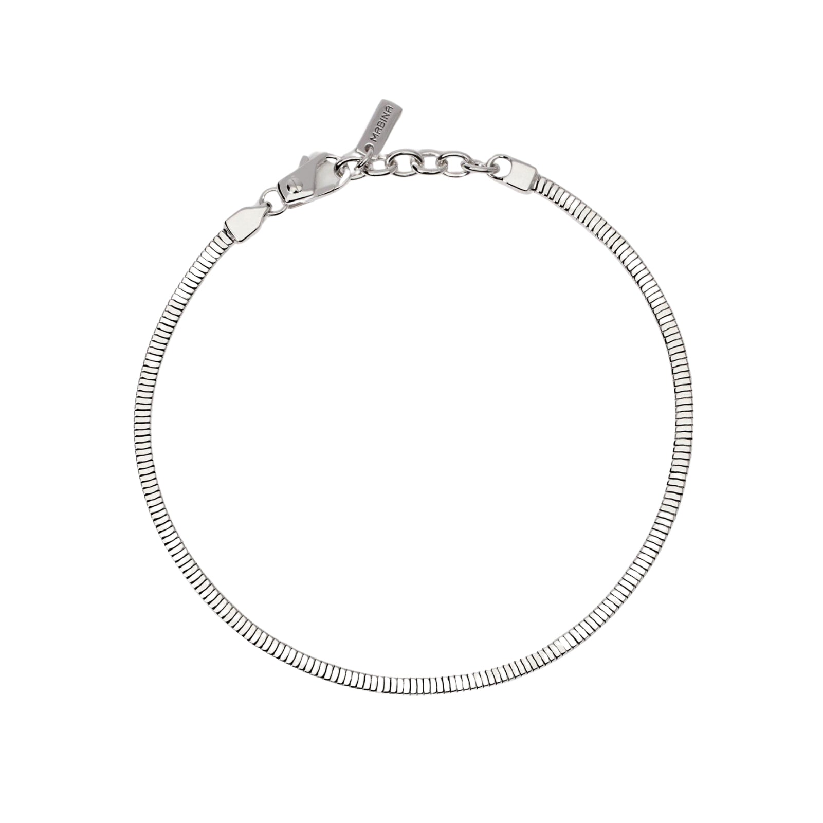 Bracciale Mabina Uomo in argento 925 maglia snake Regolabile 19-21 cm
