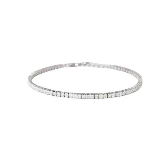 Bracciale tennis Mabina Uomo in argento 925 con zirconi bianchi Regolabile 18-20 cm