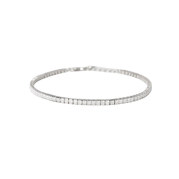 Bracciale tennis Mabina Uomo in argento 925 con zirconi bianchi Regolabile 18-20 cm