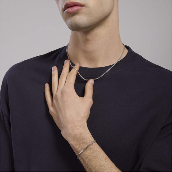 Collana Mabina Uomo in argento 925 maglia snake MISURA UNICA