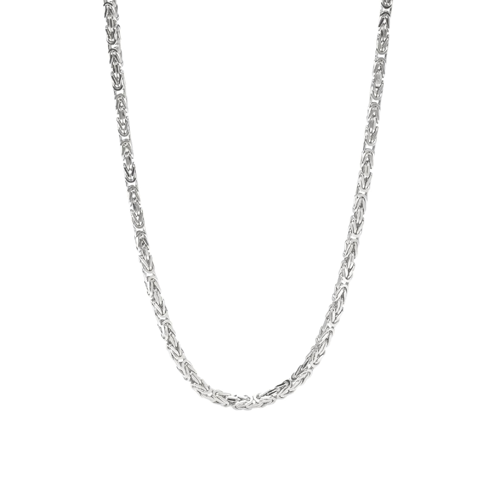 Collana girocollo Mabina in argento catena bizantina da uomo MISURA UNICA