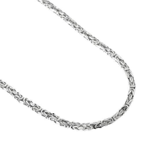 Collana girocollo Mabina in argento catena bizantina da uomo MISURA UNICA