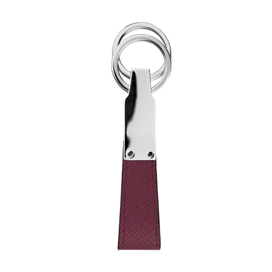Portachiavi in pelle da uomo Montblanc color rosso cassis MISURA UNICA