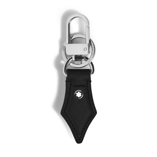 Portachiavi Montblanc pelle sartoriale goffrata colore nero MISURA UNICA