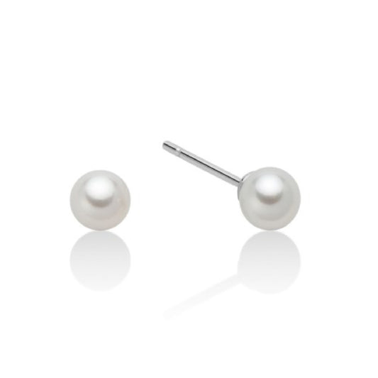 Orecchini donna Miluna in oro bianco 18kt con perle 4,5/5 MISURA UNICA