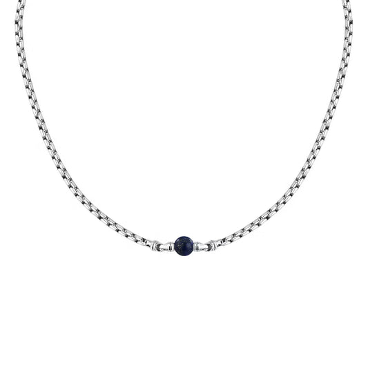 Collana da uomo Morellato in acciaio con lapislazzuli MISURA UNICA