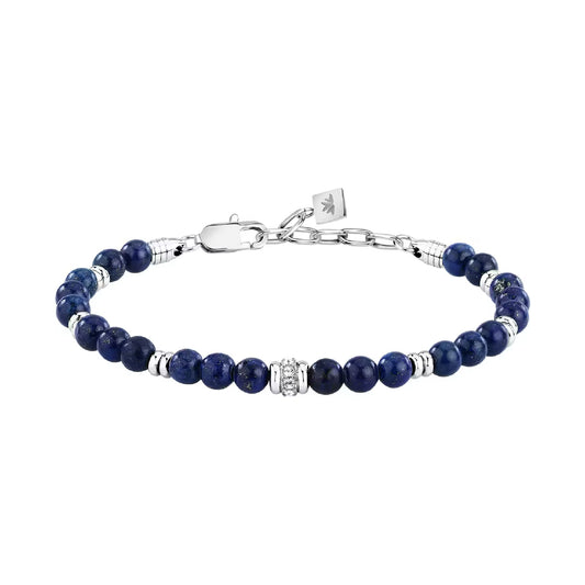 Bracciale da uomo Morellato in acciaio con lapisazzuli Regolabile 18,5-21,5 cm