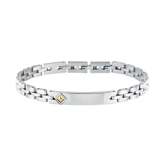 Bracciale Morellato in acciaio ed elementi oro 18kt al centro Regolabile 18-21 cm