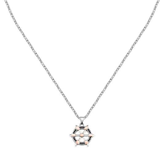 Collana da uomo Morellato Versilia timone con cristalli neri MISURA UNICA