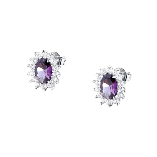 Orecchini a lobo Morellato in argento con zircone viola MISURA UNICA