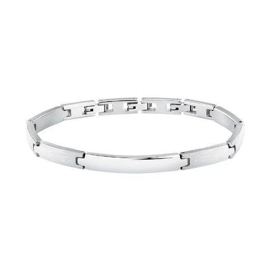 Bracciale catena uomo Morellato acciaio satinato liscio Regolabile 18,5-22 cm