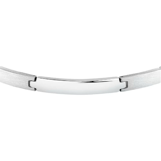 Bracciale catena uomo Morellato acciaio satinato liscio Regolabile 18,5-22 cm