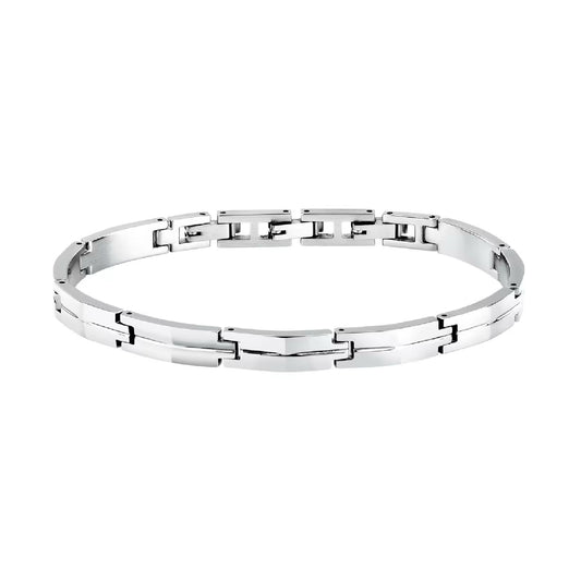 Bracciale uomo Morellato acciaio dal design originale Regolabile 18-21 cm