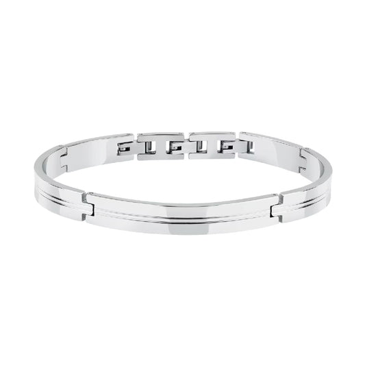 Bracciale semirigido uomo Morellato in acciaio lucido 64 mm x 50 mm