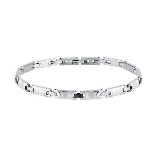 Bracciale con maglie da uomo Morellato acciaio satinato Regolabile 18-21 cm