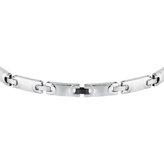 Bracciale con maglie da uomo Morellato acciaio satinato Regolabile 18-21 cm