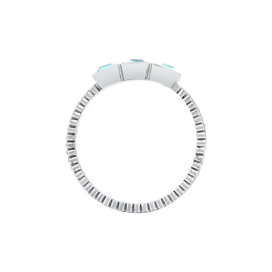 Anello trilogy Morellato in acciaio con cristalli azzurri 12