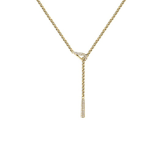 Collana da donna Morellato in acciaio dorato con cristalli MISURA UNICA