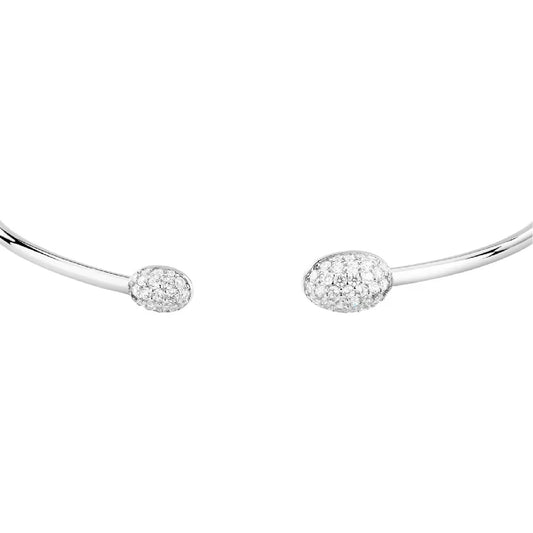 Bracciale bangle Morellato in argento con pavé di zirconi 60,00 mm x 50,00 mm