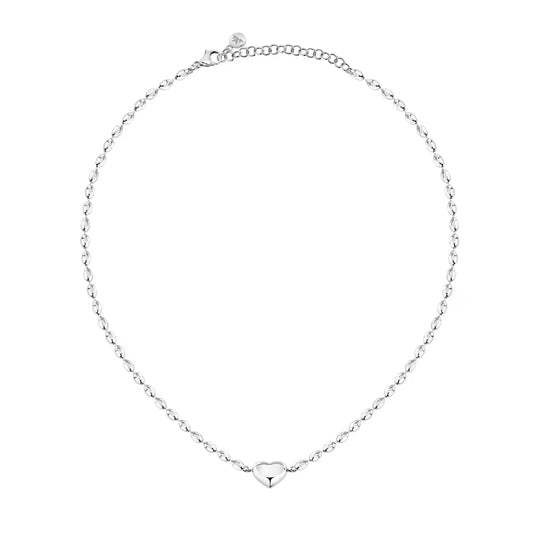 Collana girocollo Morellato in acciaio rodiato con cuore MISURA UNICA