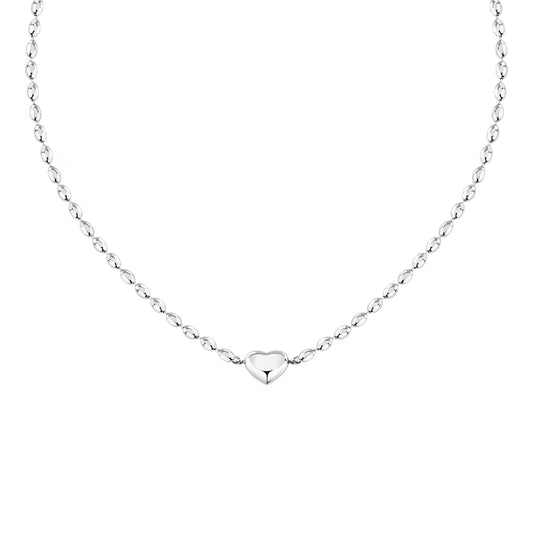 Collana girocollo Morellato in acciaio rodiato con cuore MISURA UNICA