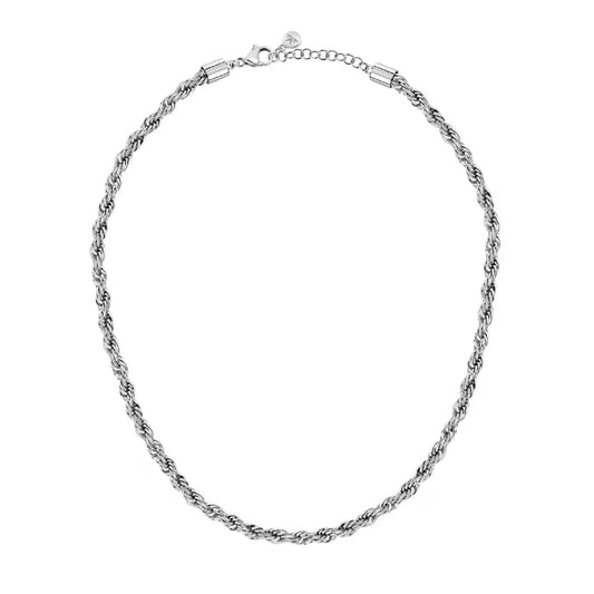 Collana girocollo Morellato in acciaio rodiato intreccio MISURA UNICA