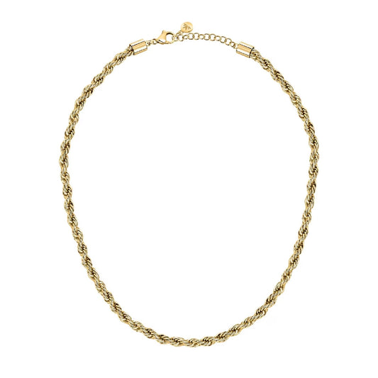 Collana spessa Morellato in acciaio dorato con intreccio MISURA UNICA