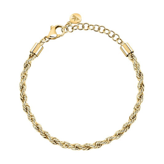 Bracciale catena Morellato in acciaio dorato con intreccio Regolabile 16-19 cm