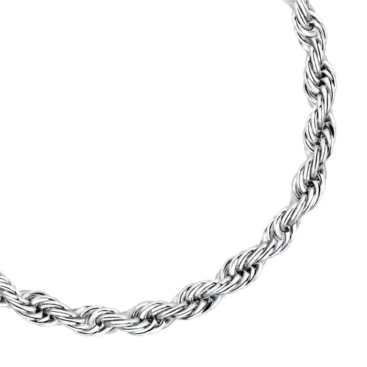 Bracciale spesso Morellato in acciaio rodiato con intreccio Regolabile 16-20 cm