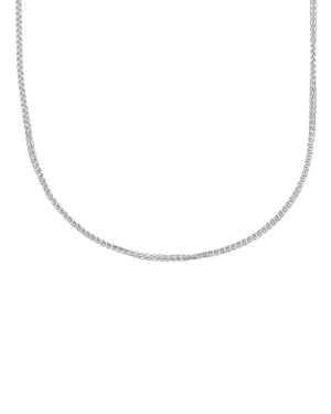 Collana catena da donna della collezione JOY Gioielli Oro in oro bianco 18kt con catena a spiga quadrata MSB025BB40