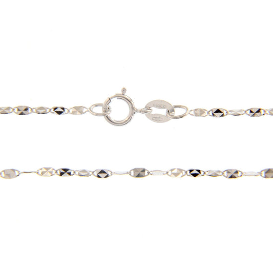 Collana donna JOY Gioielli in oro bianco e maglie sfaccettate MUD025BB40-1