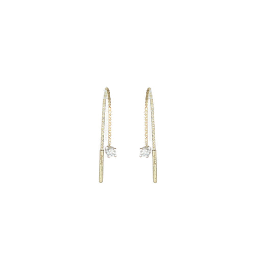 Orecchini cerchio da donna MagicWire in oro 18kt e diamanti MISURA UNICA