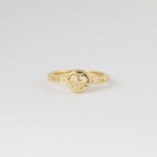 Anello fedina Nove25 Tarot donna in argento oro tarocchi e scritte N25ANE00416-1