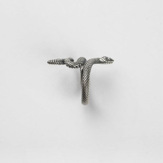 Anello Nove25 Snake unisex in argento con serpente e spinello blu N25ANE00432-2