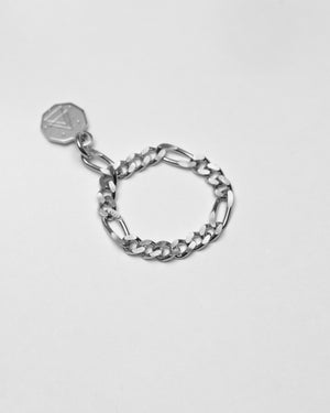 Anello grumetta Nove25 Fili unisex in argento 925 con finitura lucida composto da una catena grumetta morbida N25ANE00462