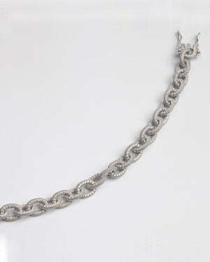 Bracciale catena della collezione Nove25 Brillanti da donna in argento 925 lucido con catena rolò e zirconi bianchi N25BRA00345