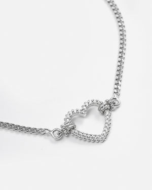 Bracciale catena Nove25 Opulence Tight Love da donna in argento 925 con cuore passante e zirconi N25BRA00373