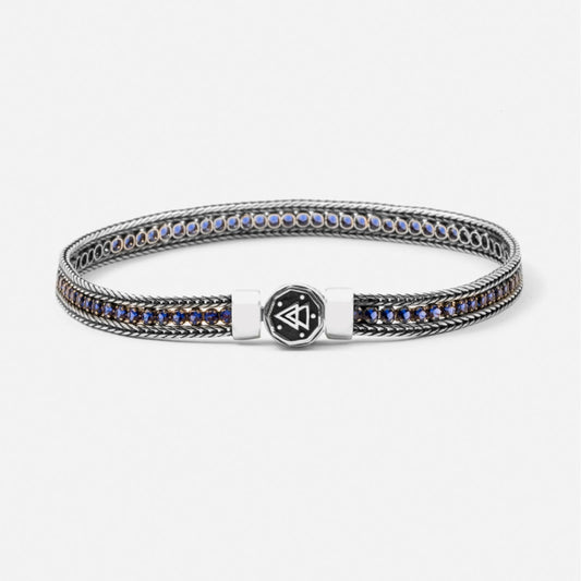 Bracciale tennis Nove25 Timeless unisex in argento e zirconi blu N25BRA00393-1