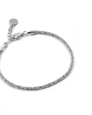 Bracciale catena unisex della collezione Nove25 Fili in argento 925 rodio caratterizzato da una catena sottile N25BRA00402